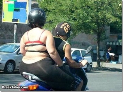 muffin top on motorcycle